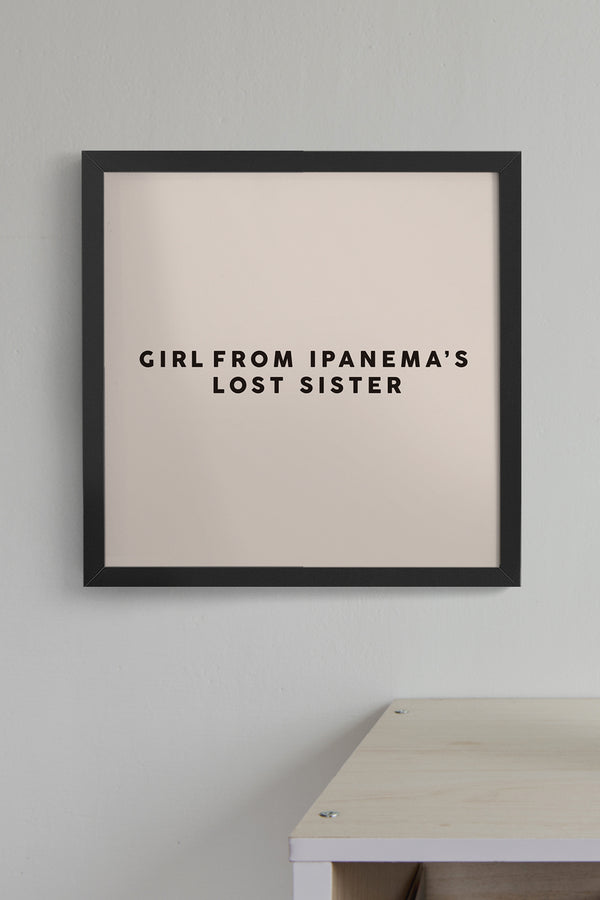 Quadro Garota de Ipanema - Frases 31 x 31cm