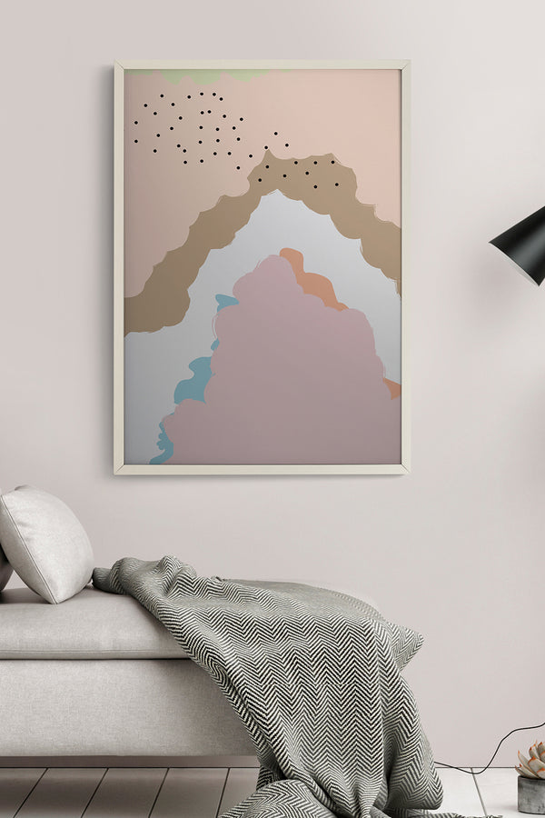 Quadro Abstract Style Pastel Colors 46cm x 64cm