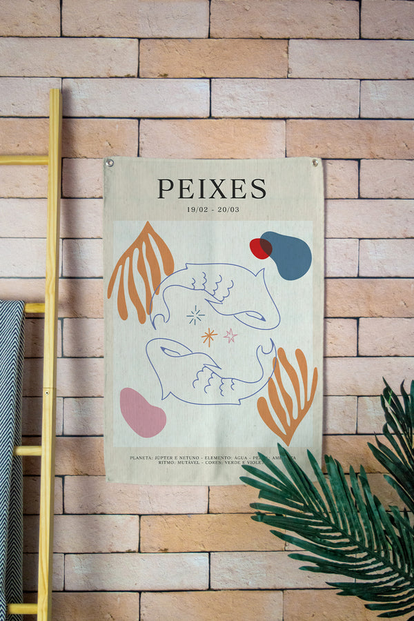 Tapestry Wall Banner Signos Peixes 45 x 65cm