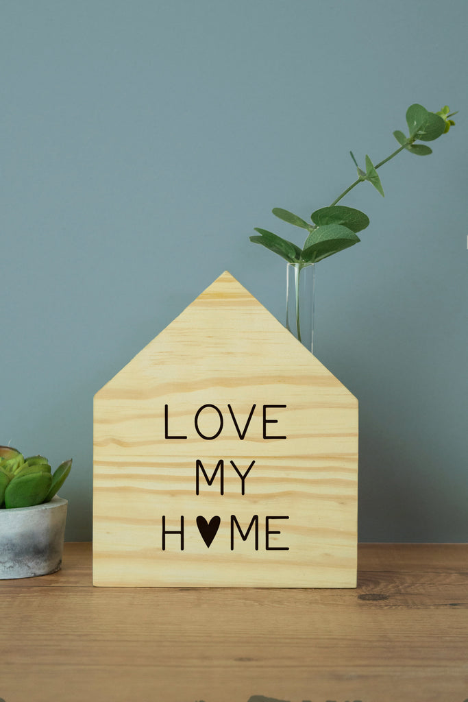 Adorno Casa Com Suporte para Flor - Love My Home