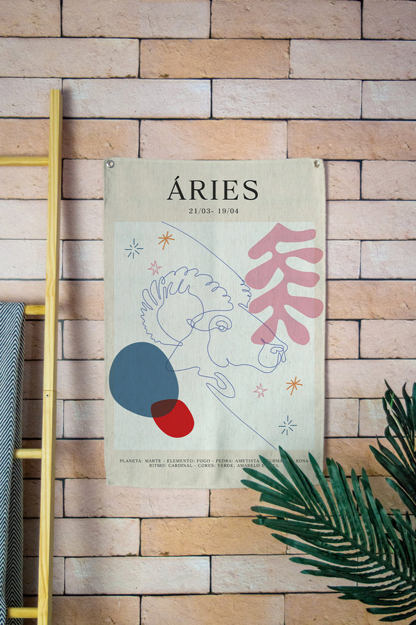Tapestry Wall Banner Signos Áries 45 x 65cm