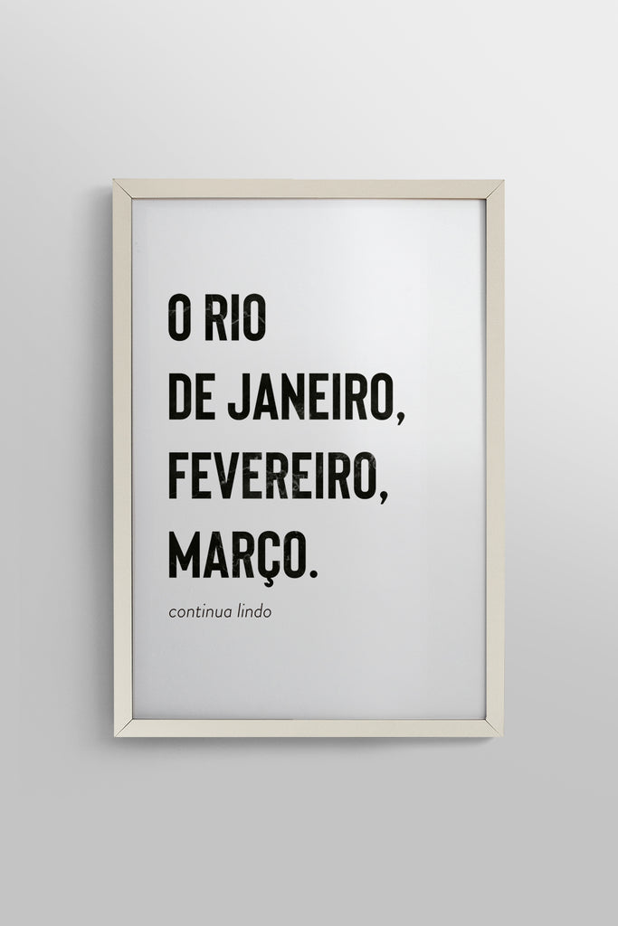Quadro Rio de Janeiro Continua Lindo 32cm x 46cm